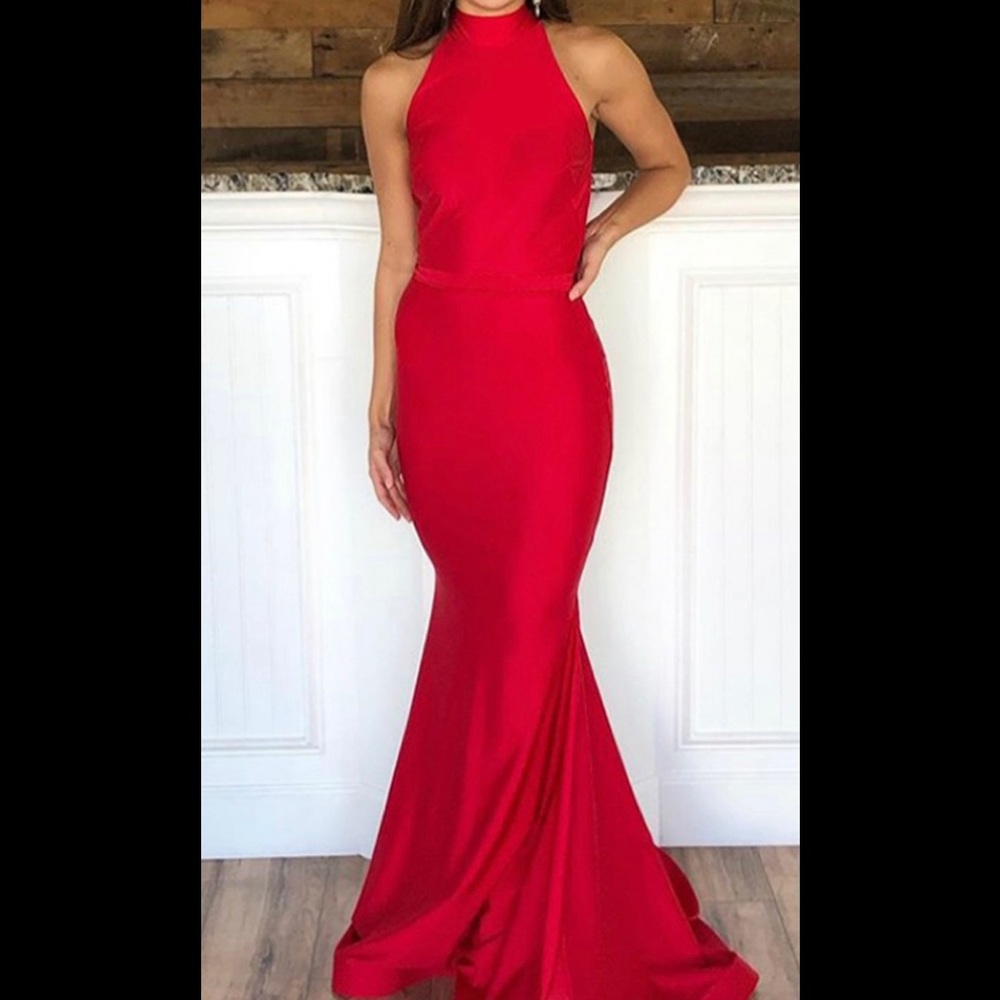 Red Mermaid Gown Ruby Red Size S Small